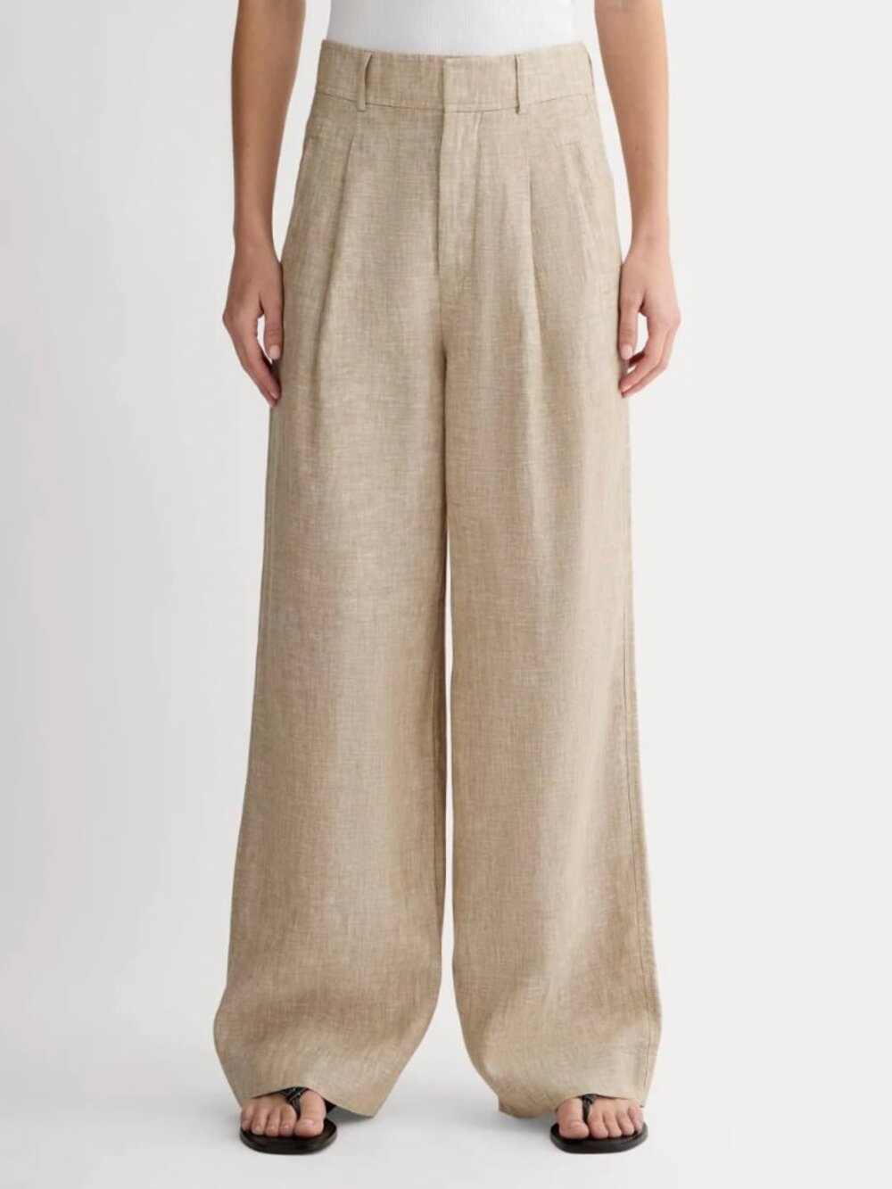 The Linen Way-High® Drape Pant - Cornstalk Chambray